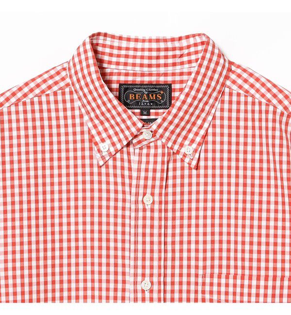 BEAMS PLUS「BEAMS PLUS / ブロード ギンガムチェック ボタンダウンシャツ」|シャツ・ブラウス|