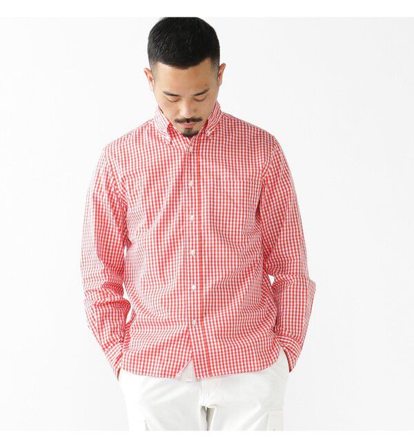 BEAMS PLUS「BEAMS PLUS / ブロード ギンガムチェック ボタンダウンシャツ」|シャツ・ブラウス|
