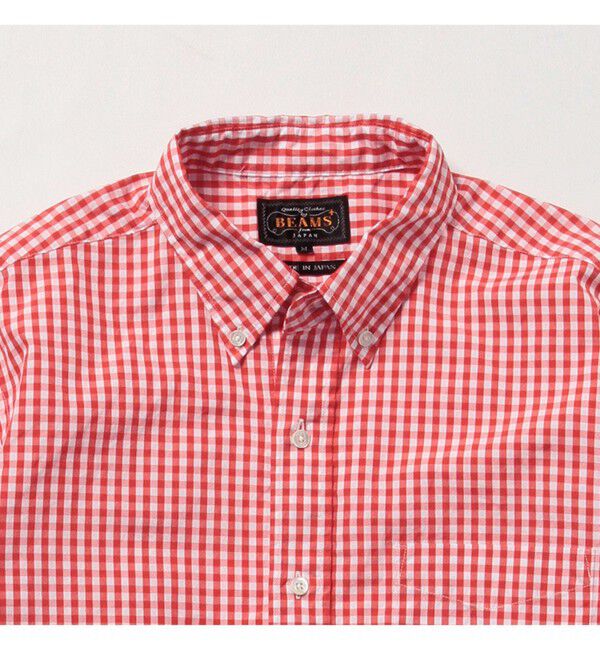 BEAMS PLUS「BEAMS PLUS / ブロード ギンガムチェック ボタンダウンシャツ」|シャツ・ブラウス|