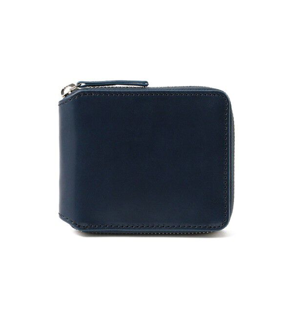 BEAMS「ジップ レザーウォレット」|財布|NAVY