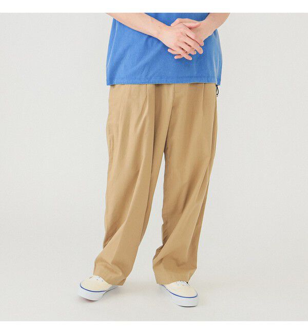 BEAMS「ダンガリー 2プリーツ スラックス」|チノ|