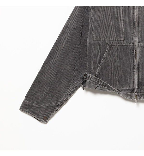 BEAMS「ワイドショートフィット フェード コーデュロイ フーデットブルゾン」|ブルゾン・スタジャン|