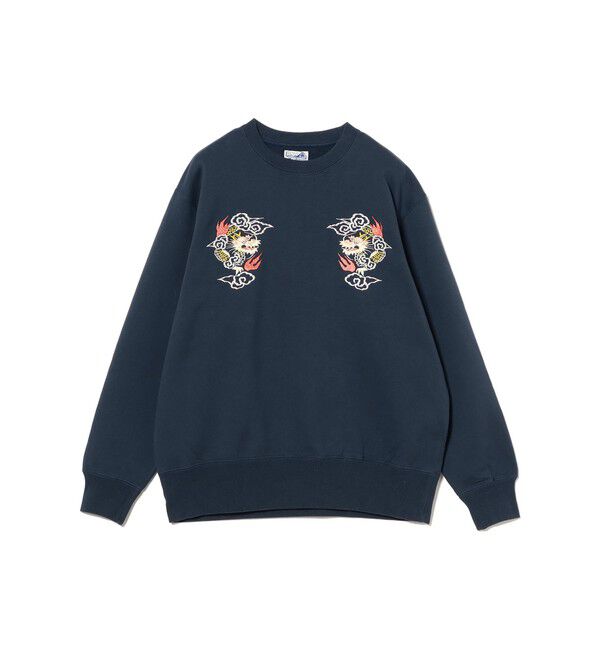 BEAMS「【別注】テーラー東洋 / SUKA CREW SWEAT EMBROIDERED」|スウェット・ジャージ|NAVY