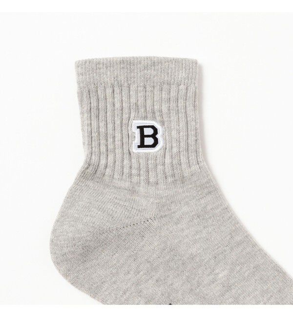 BEAMS「B パッチ ショートソックス」|ソックス|