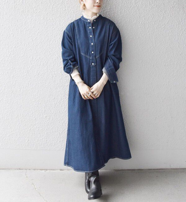 SHIPS any「SHIPS any:〈洗濯機可能〉デニム ブザム シャツ ワンピース［SHIPS any DENIM］」|ワンピース|