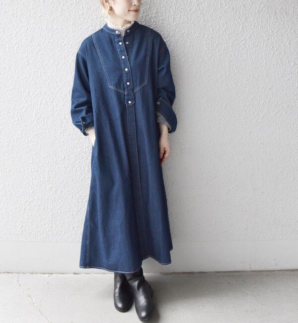 SHIPS any「SHIPS any:〈洗濯機可能〉デニム ブザム シャツ ワンピース［SHIPS any DENIM］」|ワンピース|