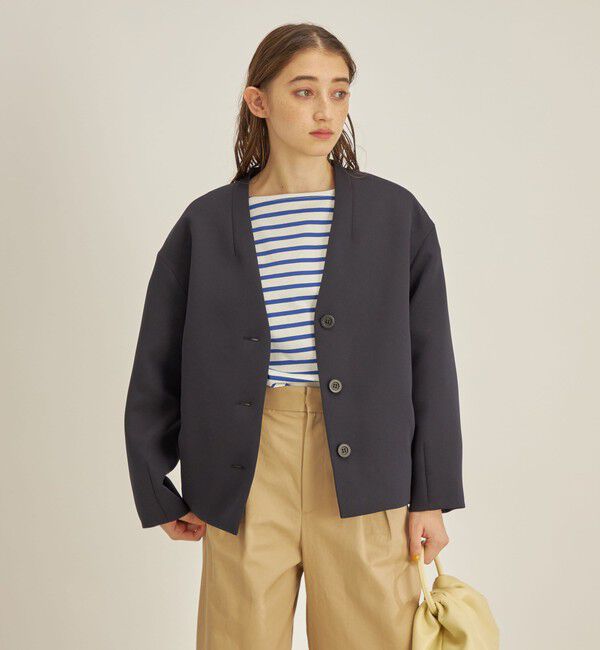 SHIPS for women「マトラッセ トリプルクロス コクーン ブルゾン ◇」|ブルゾン・スタジャン|