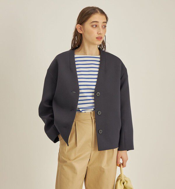 SHIPS for women「マトラッセ トリプルクロス コクーン ブルゾン ◇」|ブルゾン・スタジャン|