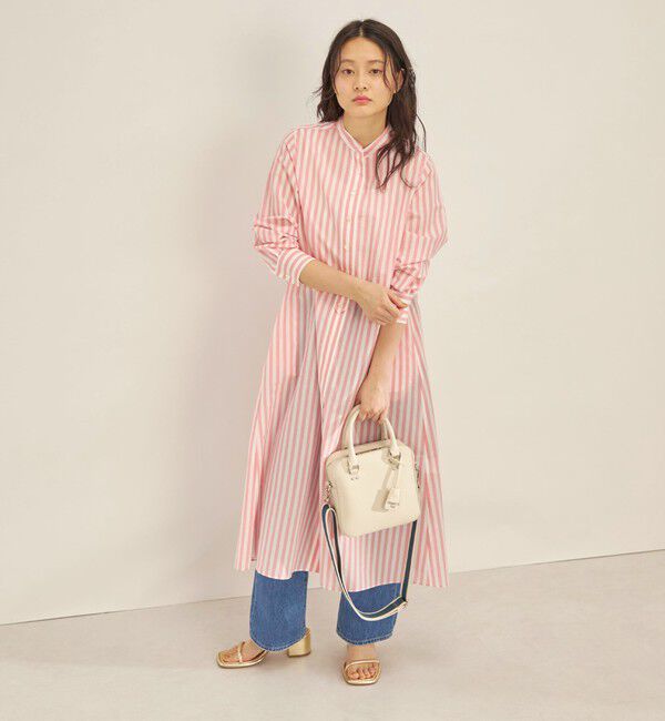 SHIPS for women「〈手洗い可能〉MANTECO カラー ストライプ ワンピース」|ワンピース|