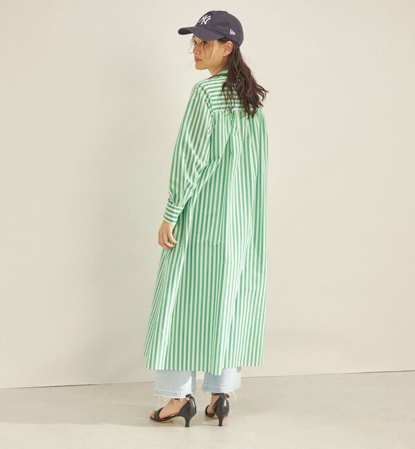 SHIPS for women「〈手洗い可能〉MANTECO カラー ストライプ ワンピース」|ワンピース|