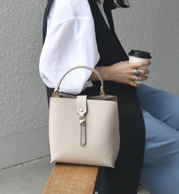 SHIPS any「《一部追加予約》SHIPS any: バイカラー2WAY スクエア ショルダー バッグ」|ショルダー・メッセンジャー|