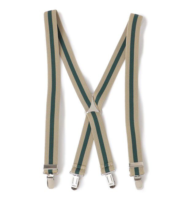SHIPS KIDS「SUSPENDER FACTORY:ストライプ サスペンダー」|サスペンダー|グリーン
