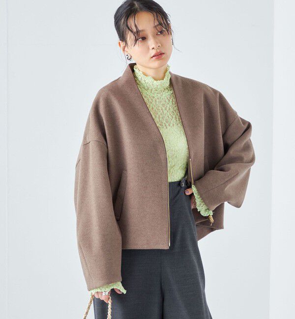 SHIPS for women「〈手洗い可能〉リンクル フラワー レース タートル 」|Tシャツ・カットソー|