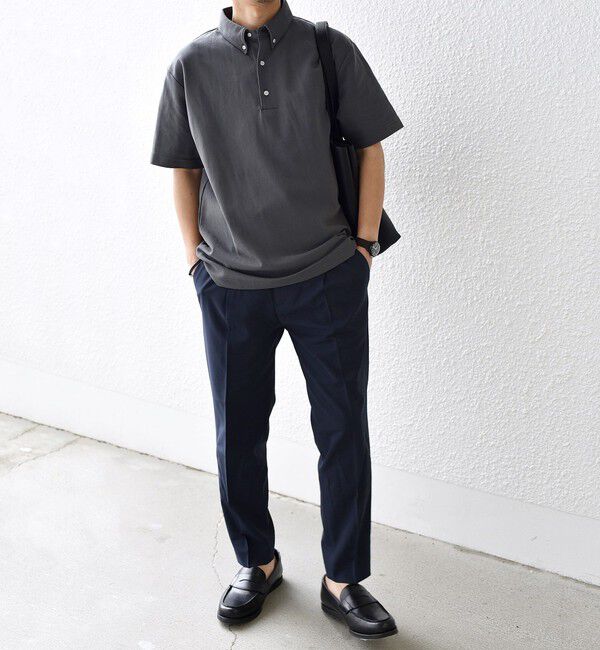 SHIPS any「SHIPS any:〈接触冷感/遮熱/UVカット機能等〉サマーファンクション 鹿の子 ボタンダウンポロシャツ◇」|ポロシャツ|