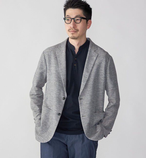 SHIPS「【WEB限定】SHIPS:〈接触冷感〉アイスタッチ プレーティングジャージー パイピング バンドカラーポロシャツ」|ポロシャツ|