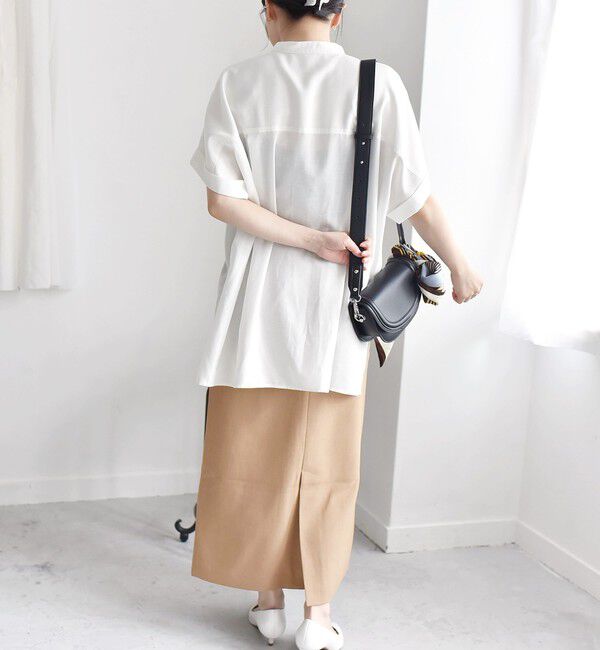 quaranciel「quaranciel:〈洗濯機可能〉アイライン スカート &times; フレンチ TEE セット」|タイト|