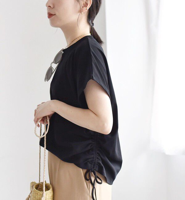 quaranciel「quaranciel:〈洗濯機可能〉アイライン スカート &times; フレンチ TEE セット」|タイト|