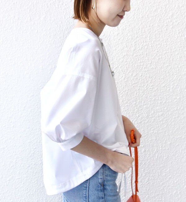 SHIPS for women「〈手洗い可能〉裾 ドロスト メタル ボタン ブラウス」|シャツ・ブラウス|