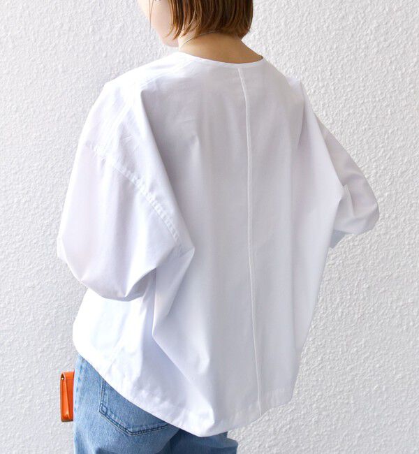 SHIPS for women「〈手洗い可能〉裾 ドロスト メタル ボタン ブラウス」|シャツ・ブラウス|