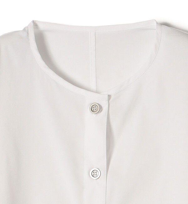 SHIPS for women「〈手洗い可能〉裾 ドロスト メタル ボタン ブラウス」|シャツ・ブラウス|