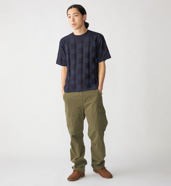 SHIPS「SHIPS:〈手洗い可能〉Amossa(R) シャンティ ブロック リンクス編み ニット Tシャツ」|Tシャツ・カットソー|