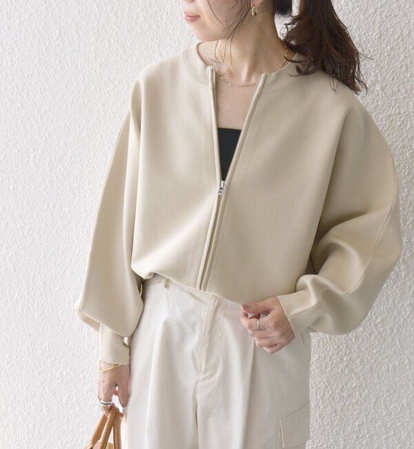 SHIPS any「SHIPS any:〈手洗い可能〉ドルマン ジップ ブルゾン カーディガン」|カーディガン|