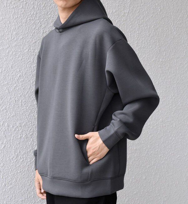 SHIPS any「SHIPS any: カラー ダンボール スナップ プルオーバー パーカー 25AW◇」|パーカー|チャコールグレー