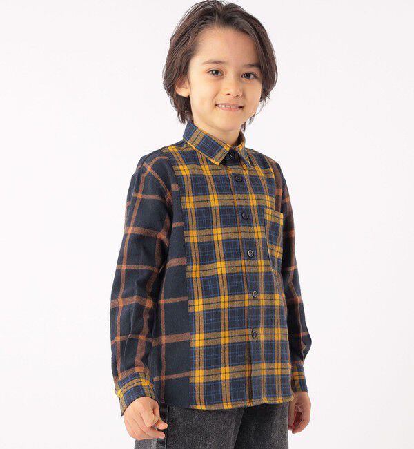 SHIPS KIDS「SHIPS KIDS:100～130cm / チェック パターン シャツ」|シャツ・ブラウス|