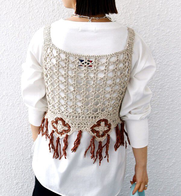 SHIPS for women「LOGAN KNITTING MILLS:〈手洗い可能〉モール ビスチェ」|ニット・セーター|