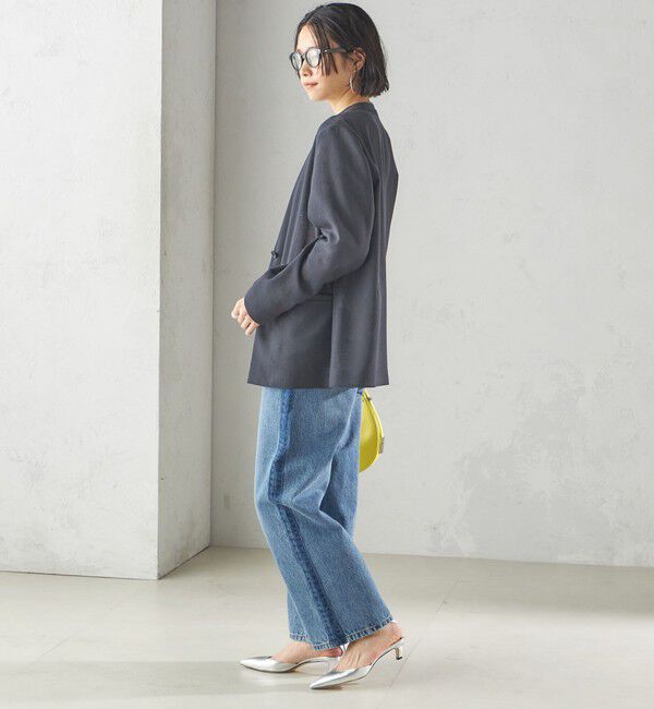 SHIPS for women「〈手洗い可能〉Asami 麻調合繊 カラーレス ジャケット」|ノーカラージャケット|