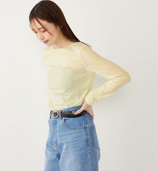 SHIPS Colors 「SHIPS Colors:〈洗濯機可能〉シアー テレコ ボートネック インナー」|Tシャツ・カットソー|