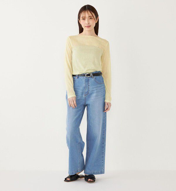 SHIPS Colors 「SHIPS Colors:〈洗濯機可能〉シアー テレコ ボートネック インナー」|Tシャツ・カットソー|