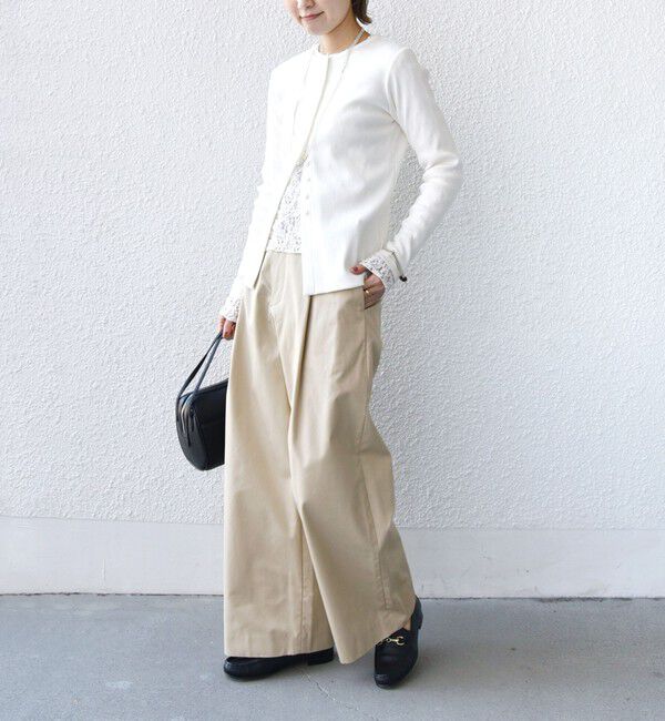 SHIPS for women「〈洗濯機可能〉ポッシュ テレコ リブ ボタン カーディガン」|カーディガン|