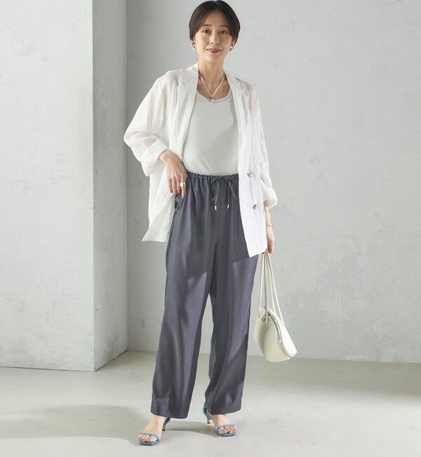 SHIPS for women「〈手洗い可能〉キュプラ混 ツイル ポケット パンツ」|その他|