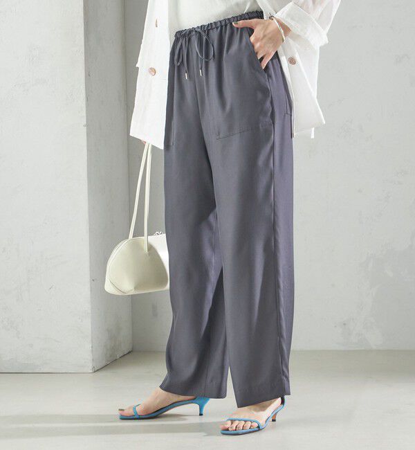 SHIPS for women「〈手洗い可能〉キュプラ混 ツイル ポケット パンツ」|その他|