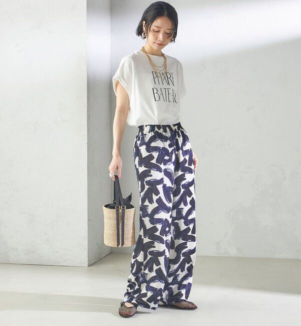 SHIPS for women「〈手洗い可能〉サテン プリント ドロスト パンツ」|その他|