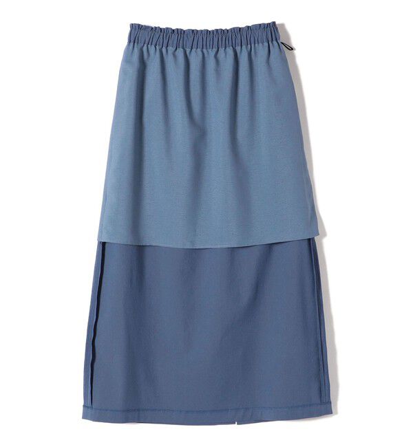 SHIPS for women「〈手洗い可能〉麻混 ストレッチ ドロスト Aライン スカート」|台形|