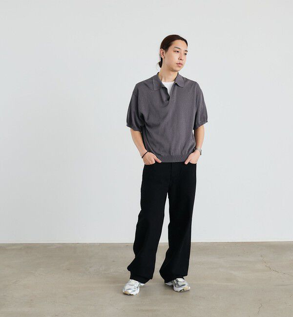 SHIPS「【City Ambient Products別注】crepuscule: JAPAN PAPER SKIPPER ニットポロ」|ポロシャツ|