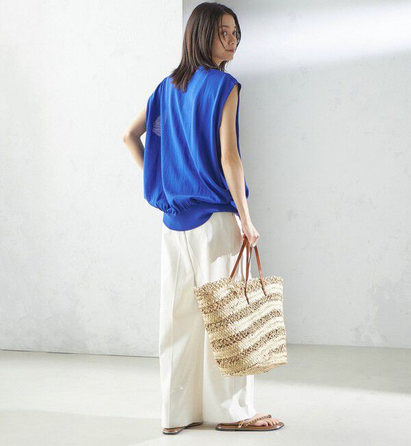 SHIPS for women「〈接触冷感 / 手洗い可能〉アイスコットン フレンチ スリーブ ジレ カーディガン」|ベスト・ジレ|