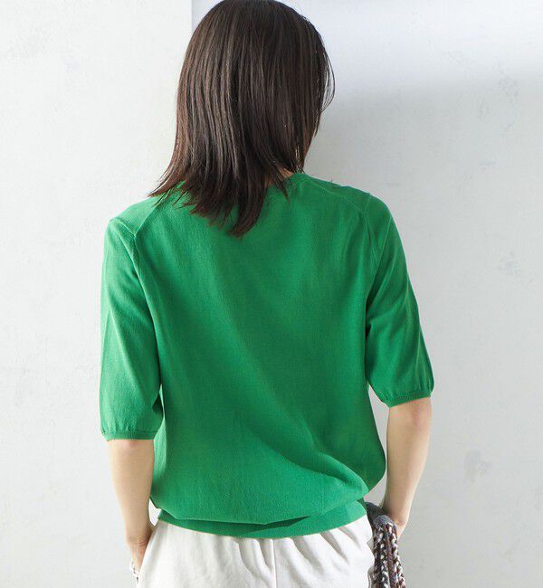 SHIPS for women「〈接触冷感 / 手洗い可能〉アイスコットン ショート スリーブ プルオーバー」|ニット・セーター|