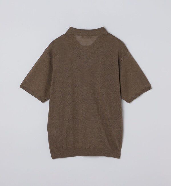 SHIPS「SHIPS:〈手洗い可能〉12ゲージ イタリー リネン ニット ポロ ショートスリーブ」|ポロシャツ|