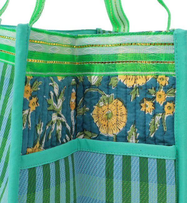 SHIPS for women「Arawali:メッシュ &times; ブロック プリント バッグ」|トートバッグ|