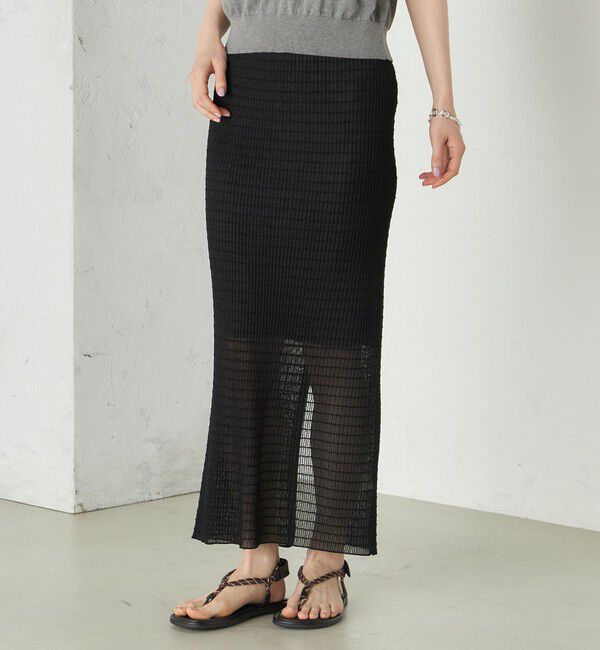 SHIPS for women「《予約》Wai＋:ジャカード シアー スカート」|スカート|