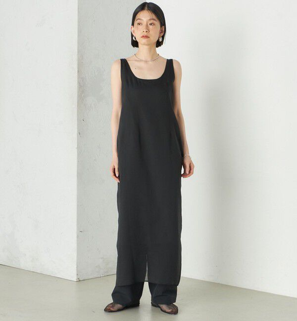 SHIPS for women「《予約》Wai＋:〈手洗い可能〉オーガンジー ノースリーブ 2WAY ワンピース」|ワンピース|