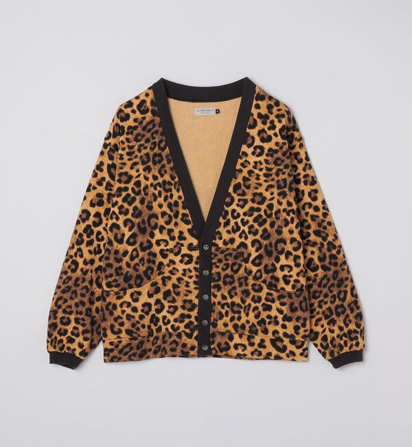 SHIPS「ILL180&deg;: LEOPARD SWEAT CARDIGAN」|カーディガン|ブラウン