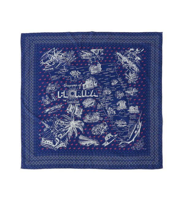 SHIPS for women「BINDU:FLORIDA バンダナ」|バンダナ・スカーフ|ブルー