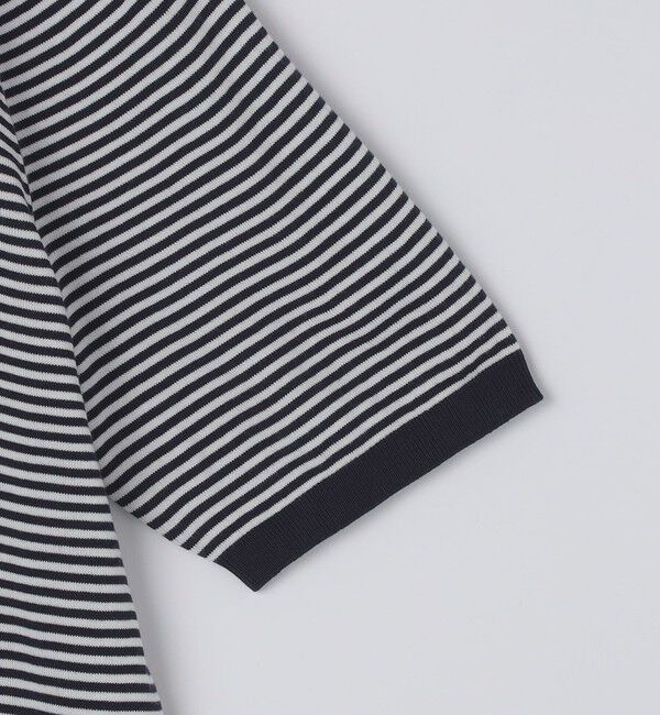 SHIPS「ALANPAINE: 16ゲージ マイクロ ボーダー ポロシャツ」|ポロシャツ|