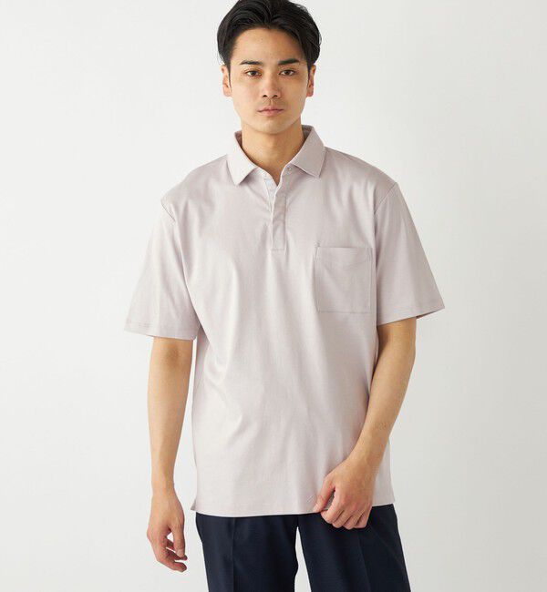 SHIPS Colors 「SHIPS Colors:〈接触冷感・抗菌防臭〉シルケット スムース ポロシャツ」|ポロシャツ|