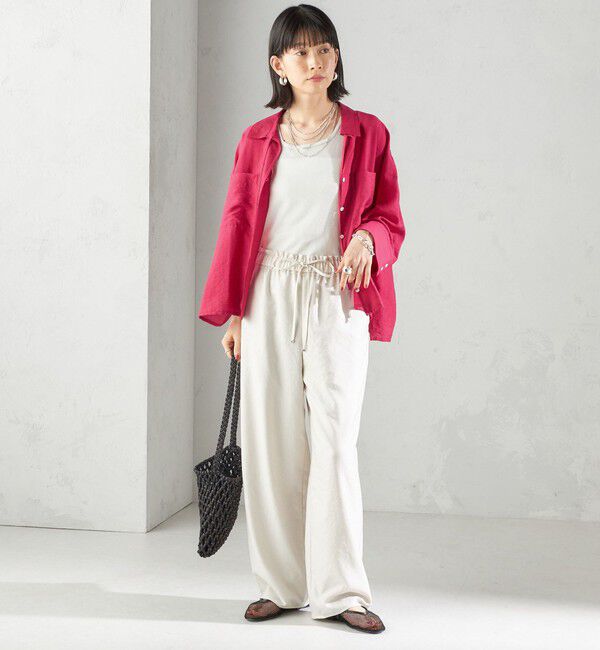 SHIPS for women「〈手洗い可能〉シアー シルク混 オープンカラー シャツ」|シャツ・ブラウス|