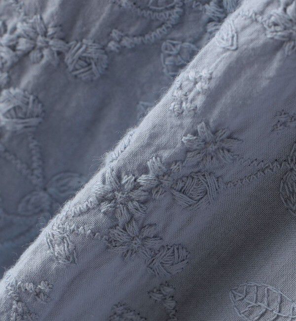 SHIPS KIDS「SHIPS KIDS:140～150cm /刺繍 フリルカラー ブラウス」|シャツ・ブラウス|